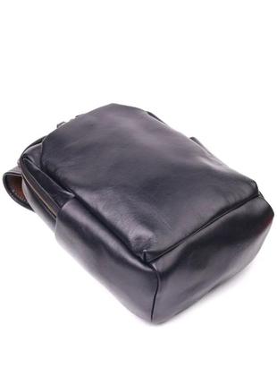 Мужская сумка через плечо черная кожаная4 фото