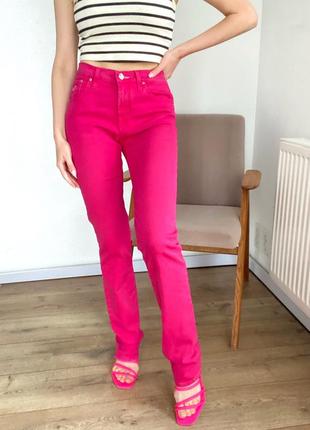 Розовые брюки, брюки прямые jacob cohen оригинал