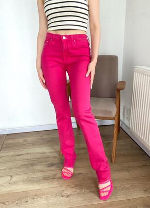 Розовые брюки, брюки прямые jacob cohen оригинал4 фото
