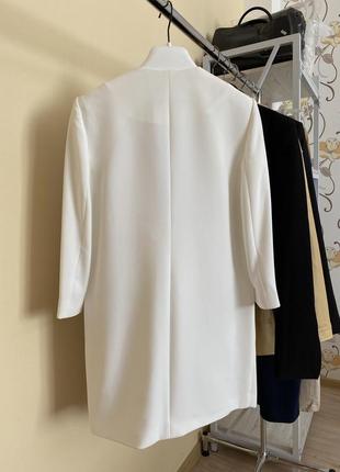 Блейзер пиджак жакет удлиненный базовый белый пиджак vero moda4 фото