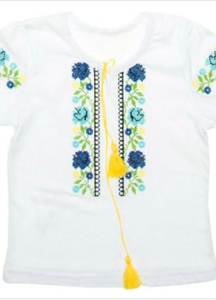 Блуза вышиванка "розы" для девочек2 фото