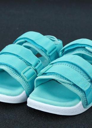 Спортивные сандалии adidas sandals mint adilette (женские адидас мятного цвета)373 фото