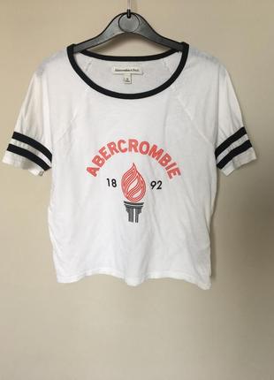 Коротка футболка -топ з написом, abercrombie & fitch, s, 36, 44