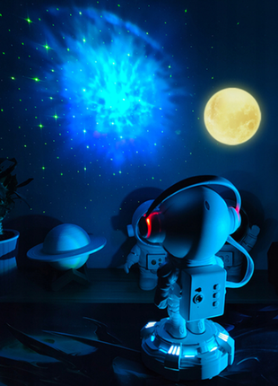 Світловий проектор астронавт зоряне небо нічник bluetooth8 фото