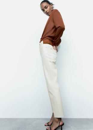 Zara джинси молочного кольору 382 фото