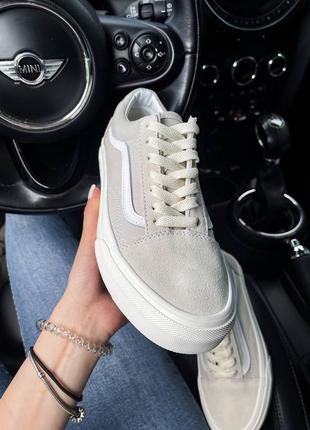 Женские кеды vans old skool beige white 36-37-38-39-405 фото