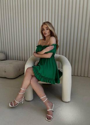 Легкое зеленое платье 5