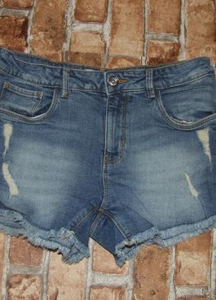 Стильные джинсовые шорты девочке 13 - 14 лет zara1 фото