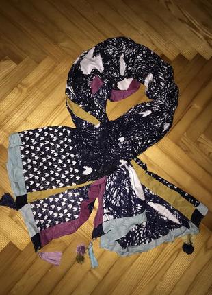 Большой красочный шарф палантин от white stuff!