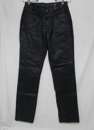 Новые джинсы тонкие черные waxed масляная пропитка w29 l32 'eva kayan' france