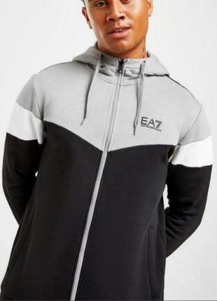 Ea7 костюм спортивний чоловічий ea7 colour block full zip hoodie tracksuit6 фото