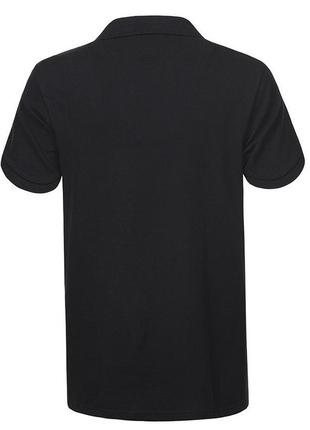Чоловіча класична базова однотонна чорна футболка поло2 фото
