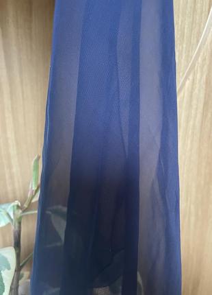 Хустка на шию темно-синя легка2 фото