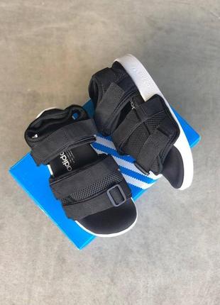 Сандалии adidas adilette black white (адидас черного цвета на лето)36-39,44,4 фото