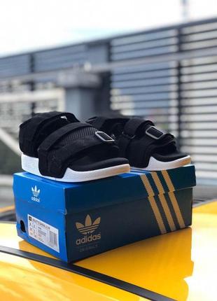 Сандалии adidas adilette black white (адидас черного цвета на лето)36-39,44,9 фото