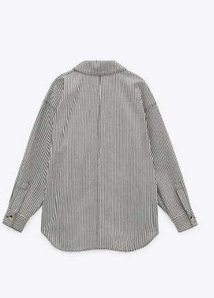 Куртка-сорочка zara у смужку розмір s та l оригінал 🔥wow sale🔥6 фото