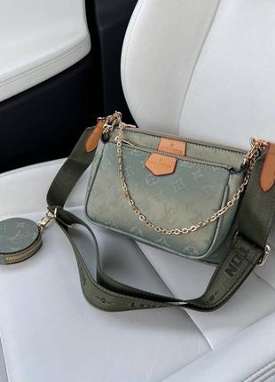 Сумка lv multi pochette olive new