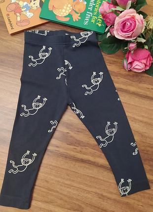 Красивые трикотажные лосины, штаны george на 1-1,5 рока.