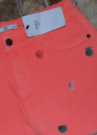 Новые нарядные шорты девочке 13 - 14 лет m&s джинсовые3 фото