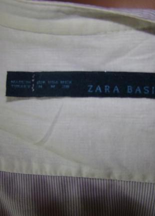 Базовая блуза/рубашка zara basic в тонкую полоску2 фото