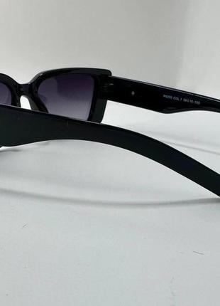 Очки солнцезащитные женские пластиковые прямоугольные широкие дужки поляризационные линзы