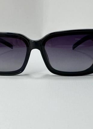 Очки солнцезащитные женские пластиковые прямоугольные широкие дужки поляризационные линзы