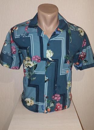 Шикарная рубашка с короткими рукавами в цветочный принт ted baker made in turkey