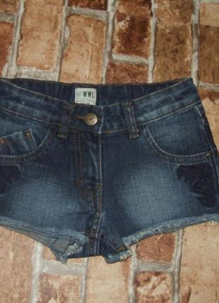 Короткі джинсові шорти дівчинці 5-6 років marks&amp;spencer