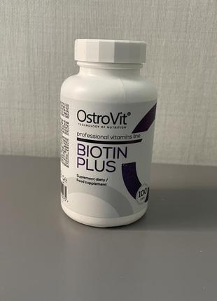 Біотин ostrovit biotin plus 100 таблеток