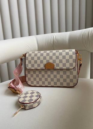 Сумочка lv multi pochette white chess