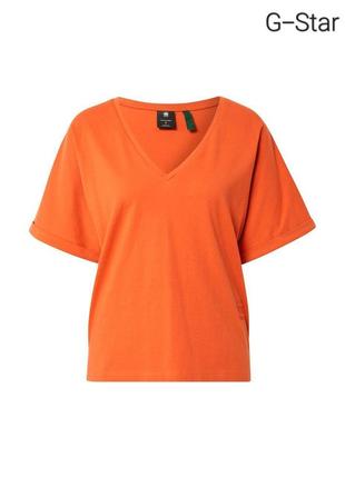 Женская футболка g-star joosa t-shirt v-neck acid orange оригинал