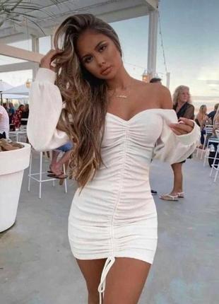 Белое облегающее платье 💥❤