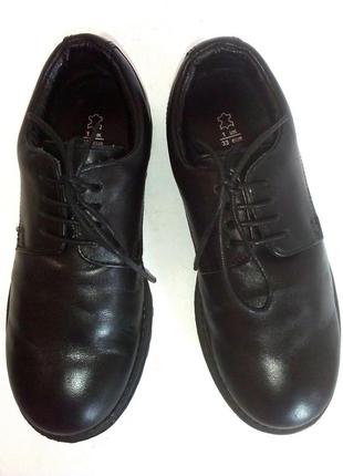 🌟 кожаные школьные туфли для мальчика от marks & spencer, р.33 код w33023 фото