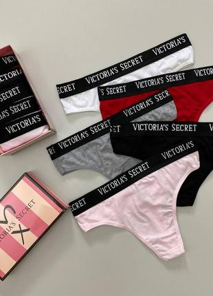 Женские стринги victoria secret набор 5 шт