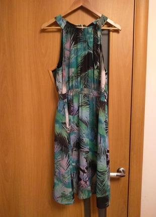 Цветное шифоновое красивое платье. размер 142 фото