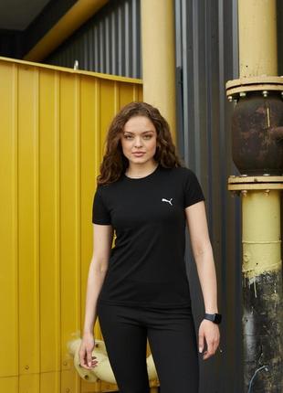 Женская футболка puma черная