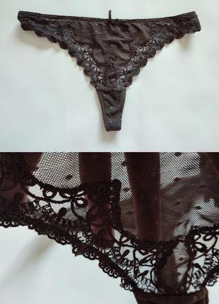Стрінги мереживо прозоре c&a lingerie стрінги коричневі сексі кружево