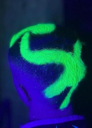 Fluorescent yellow, флуоресцентна жовта фарба для волосся від directions, неонова фарба, vegan