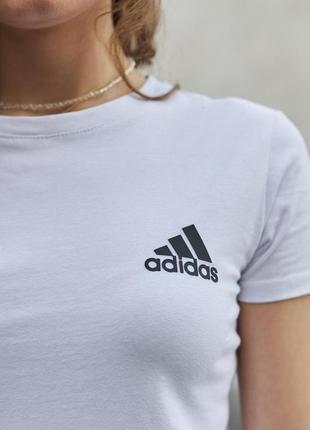 Женская футболка adidas белая2 фото