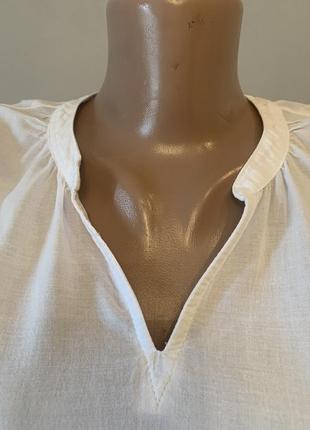 Стильная легкая хлопковая блузка с шитьем5 фото