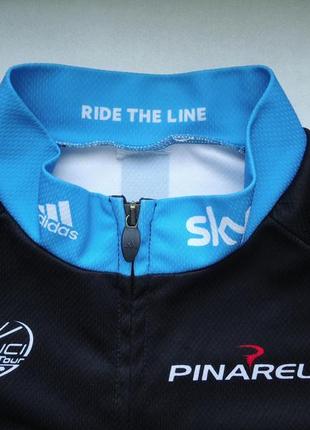 Велофутболка велоджерсі adidas sky pinarello uci pro tour cycling jersey оригінал (m)4 фото