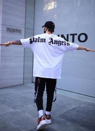 Футболка palm angels белая оверсайз oversize / футболка бела палм ангелс / pdlm angeles