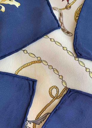 Шелковый винтажный платок с гельдаликой италия2 фото