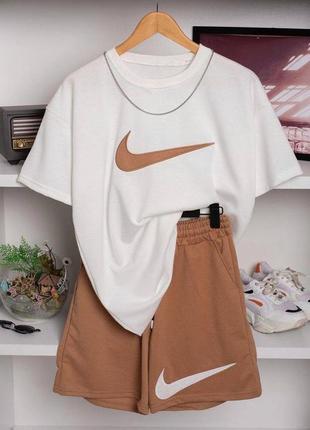 Женский летний комплект спортивный двойка шорты+футболка