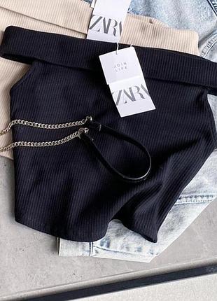 Топ на плечі zara m-l