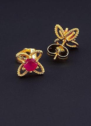 058876 серьги 'xuping' фианит (позолота 18к)