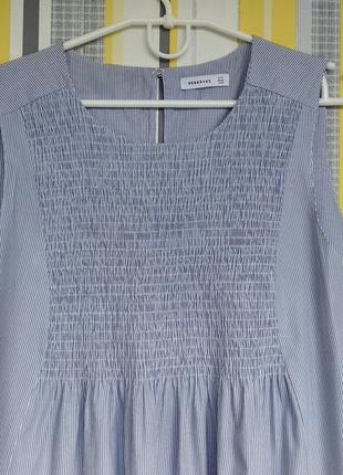 Платье р.16 (р.44 евро) reserved миди полосатое летнее, замеры6 фото
