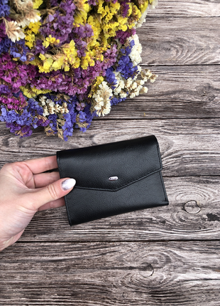 Жіночий шкіряний міні гаманець, невеликий гаманець фірми dr.bond ws-3 black