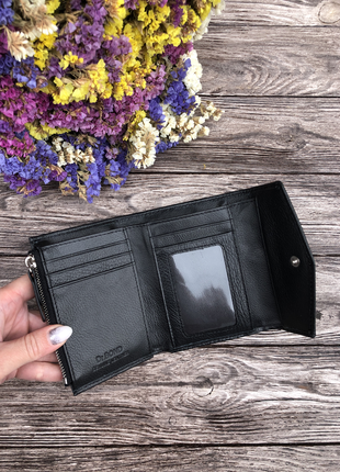 Женский кожаный мини кошелек, небольшой кошелек фирмы dr.bond ws-3 black5 фото