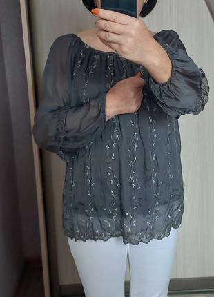 Блузка блуза италия шелк5 фото